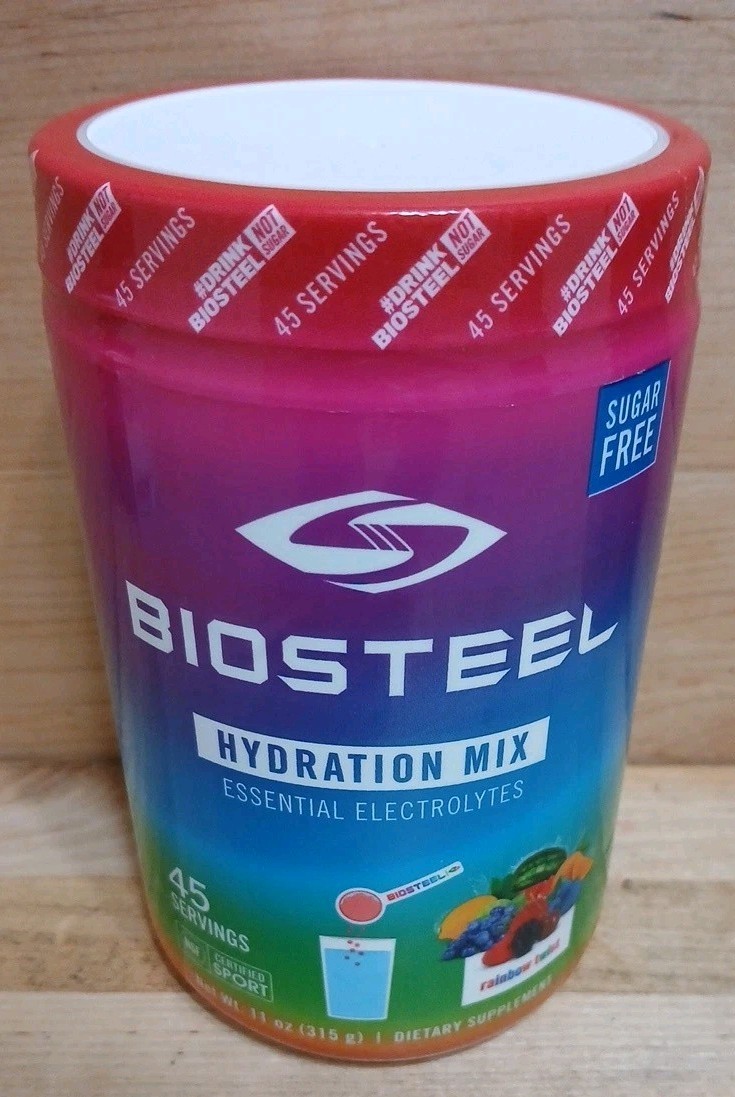 1 JUG: BIOSTEEL "Rainbow Twist" HYDRATION MIX 45 SERVINGS NSF ELECTROLYTES 11oz