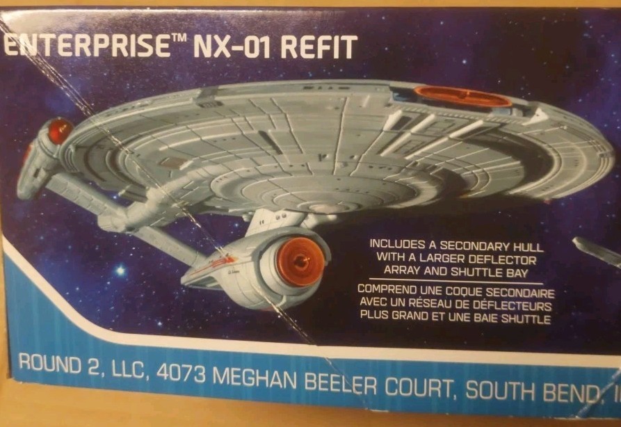STAR TREK ENTERPRISE NX-01 REFIT STARSHIP MODEL 1/1000 POLAR LIGHTS Open Box