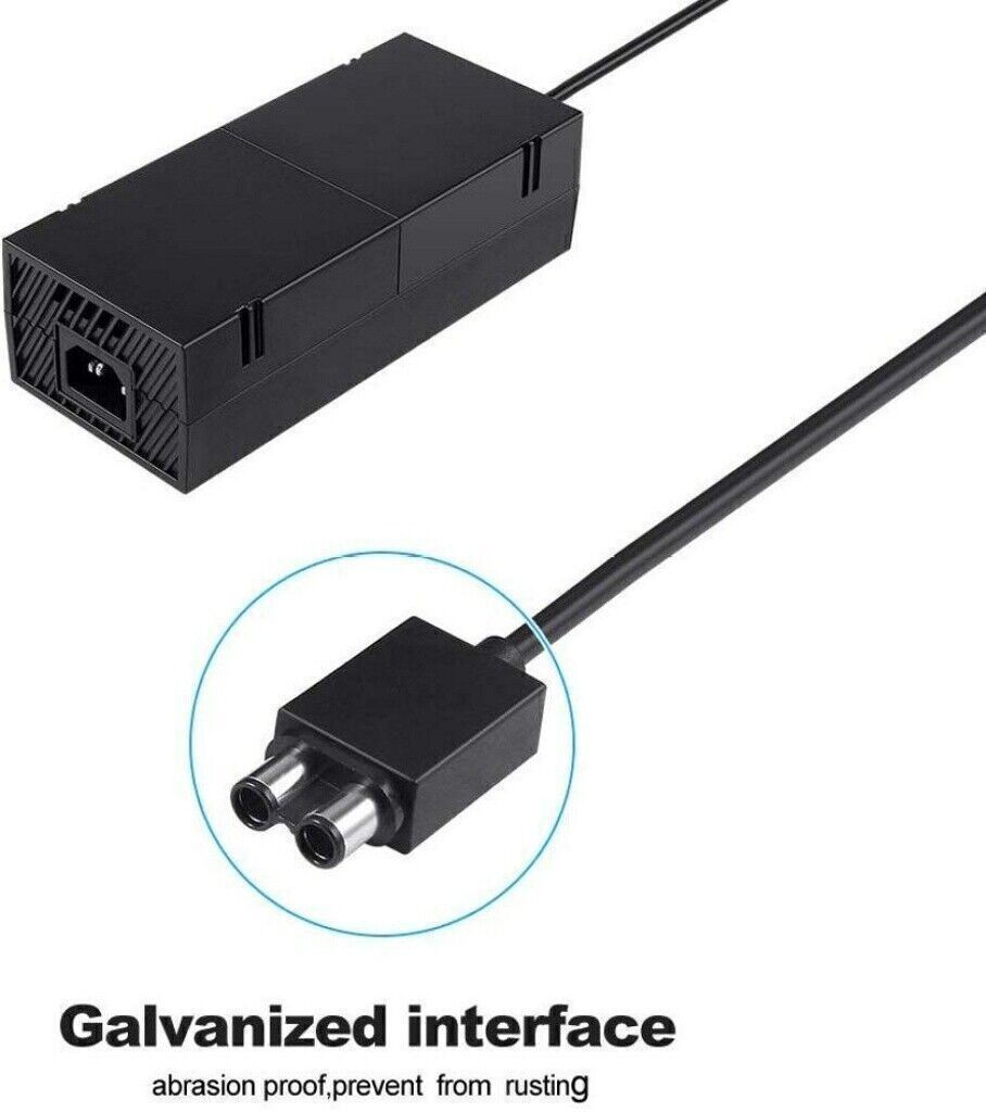 Xbox One 500GB Power Adapter Global Voltage Safe Quiet LED Indicator US Cable