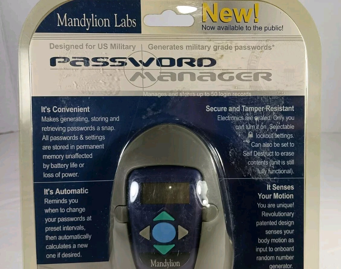 Mandylion Labs Military Grade Password Manager. Open box