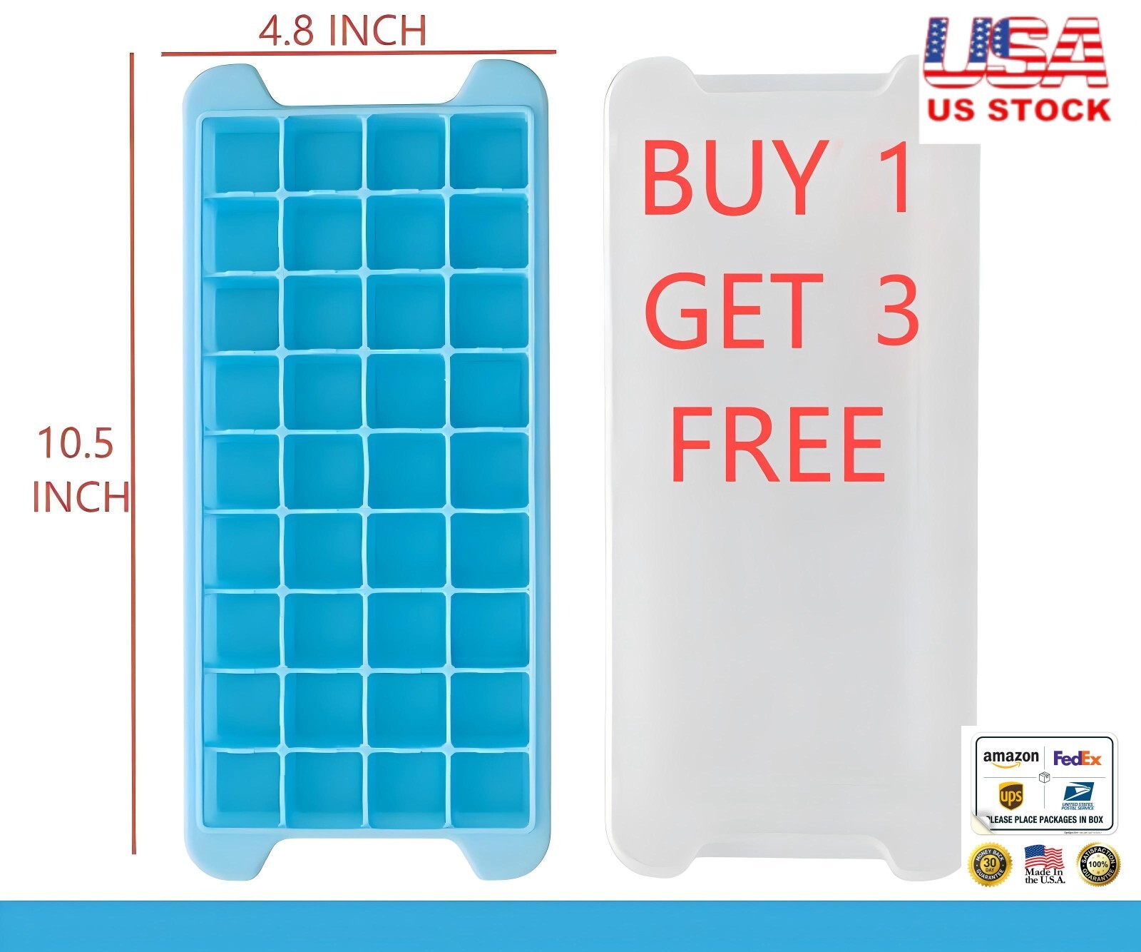 28-Compartment Silicone Ice Cube Tray with Lid - Versatile, Easy Release"