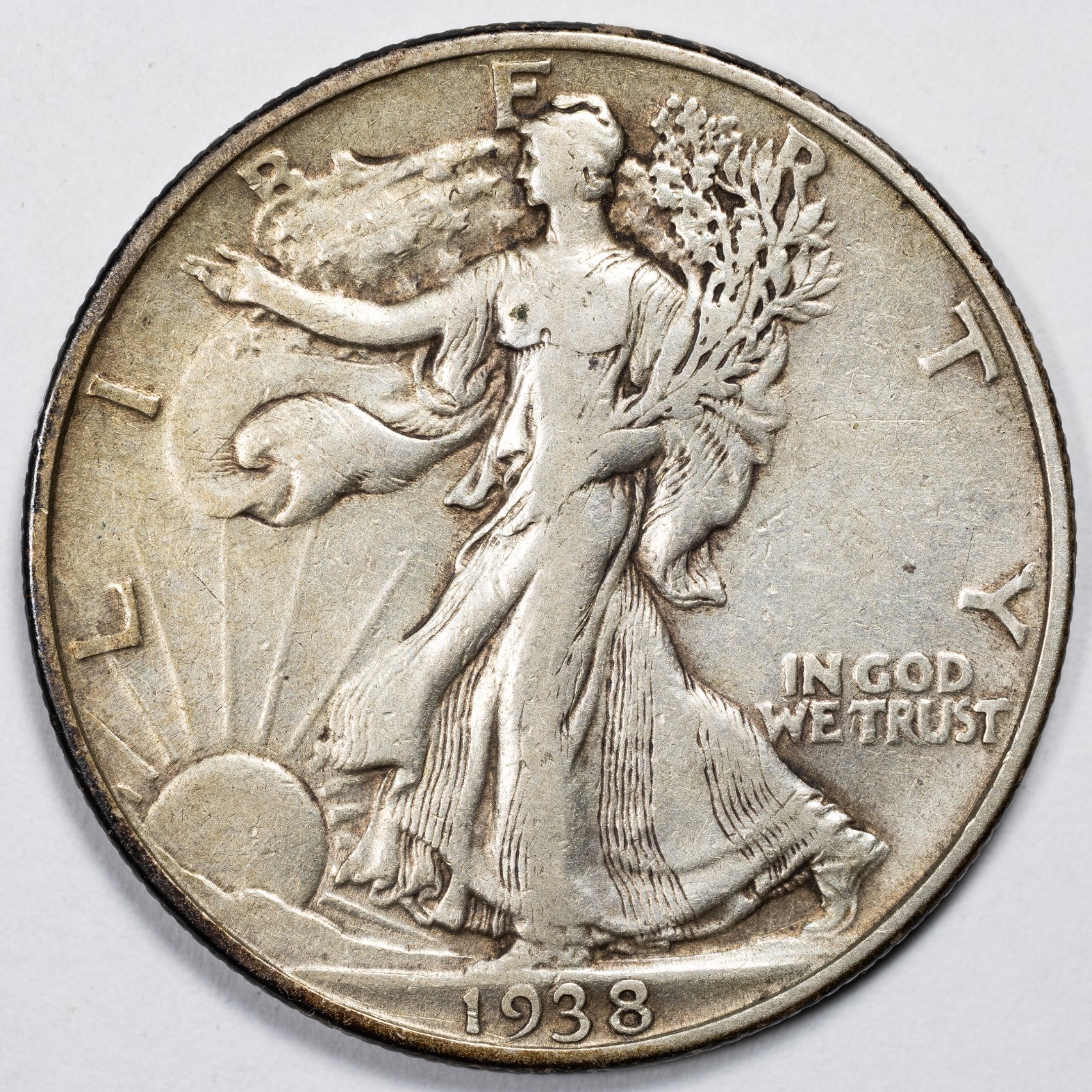 1938-P Walking Liberty Silver Half Dollar Extremely Fine (XF)