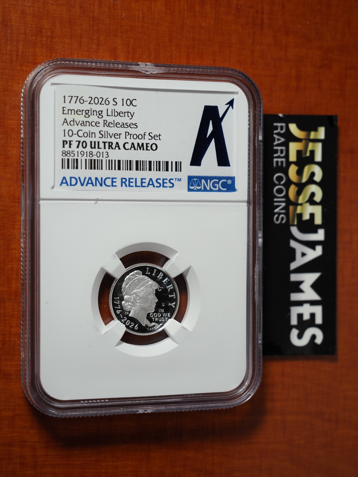 1776 - 2026 S 10C PROOF SILVER EMERGING LIBERTY DIME NGC PF70 ADVANCE RELEASES