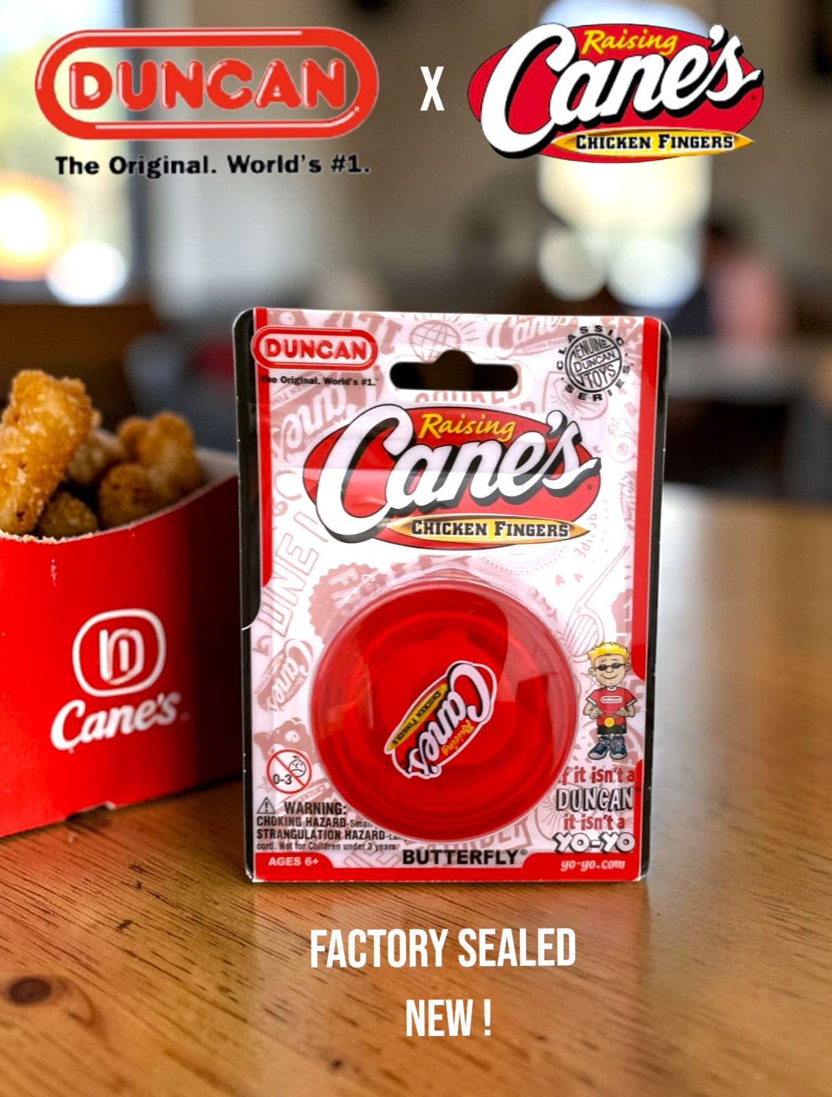 Duncan Butterfly Yo-Yo Raising Cane's Chicken Fingers 2024 Promo  - New !