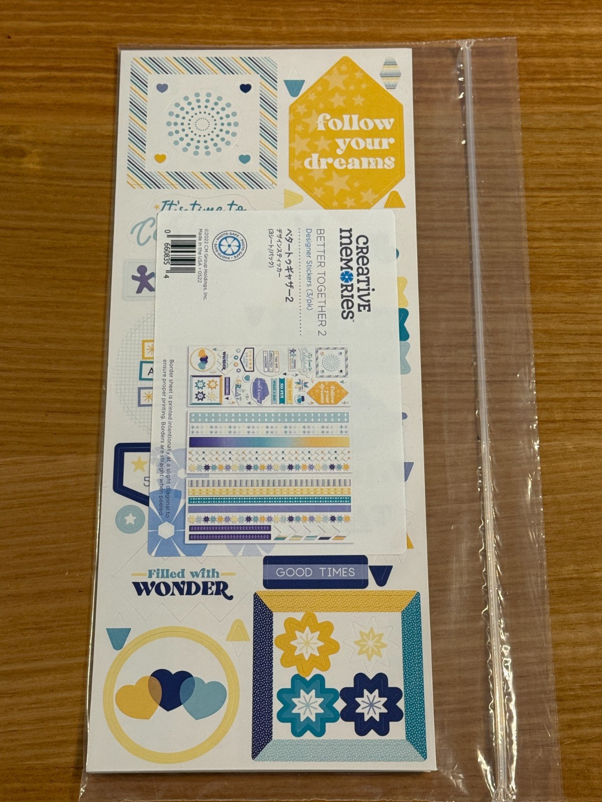 Creative Memories -Better Together 2 Designer Stickers (3 Pages/Pk) BNIB