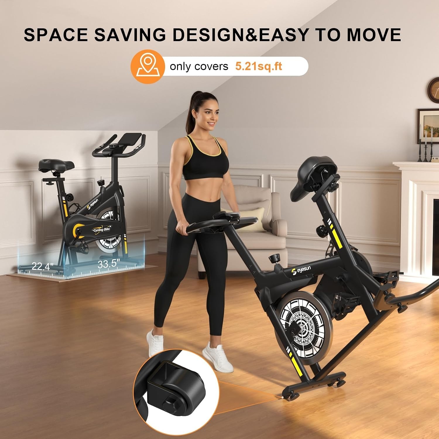 Luxury Exercise Bike for Home with Adjustable Resistance & Bluetooth Integration