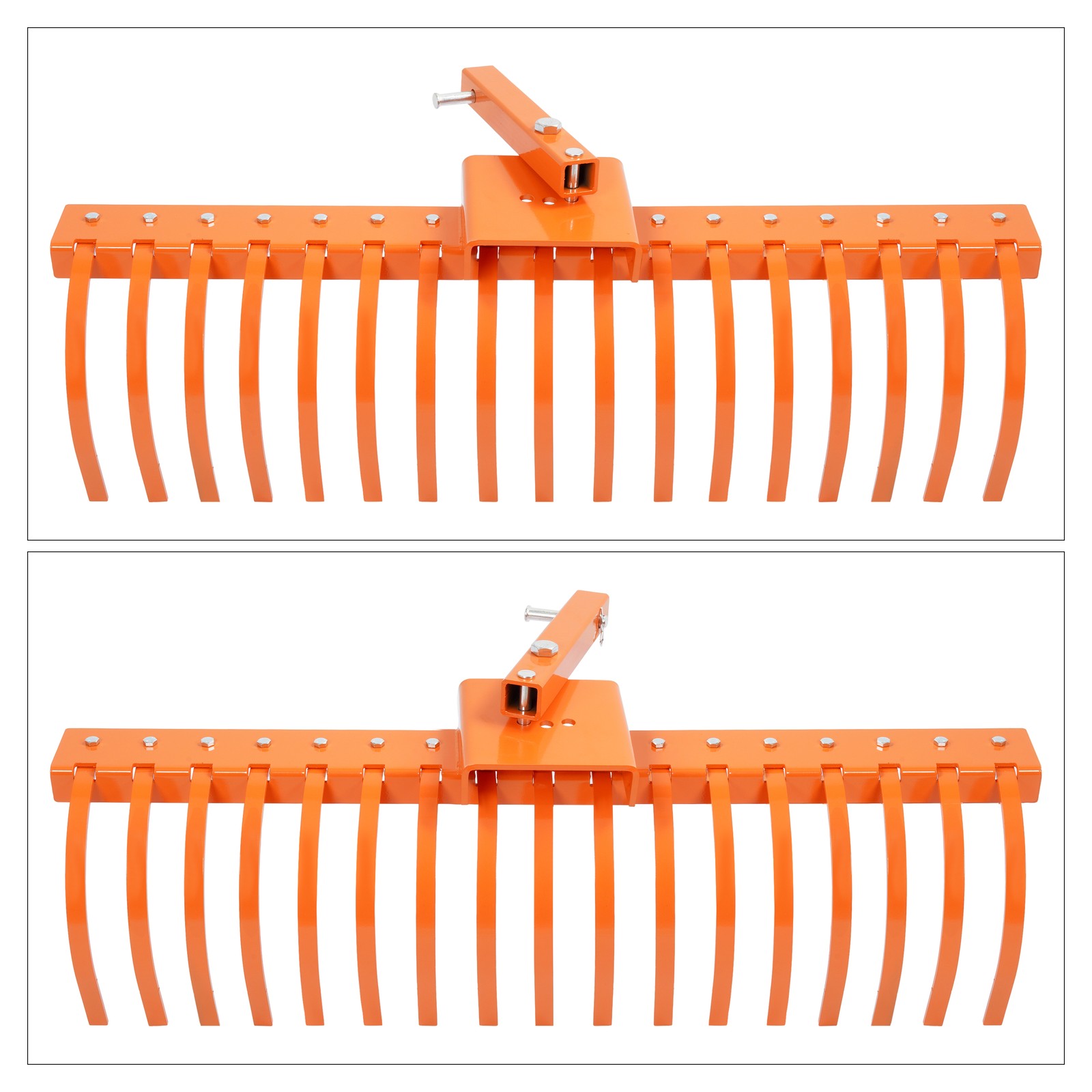 For 2" Receiver Tractor 48" Landscape Rake Pine Straw Rake Rock Rake ATV UTV