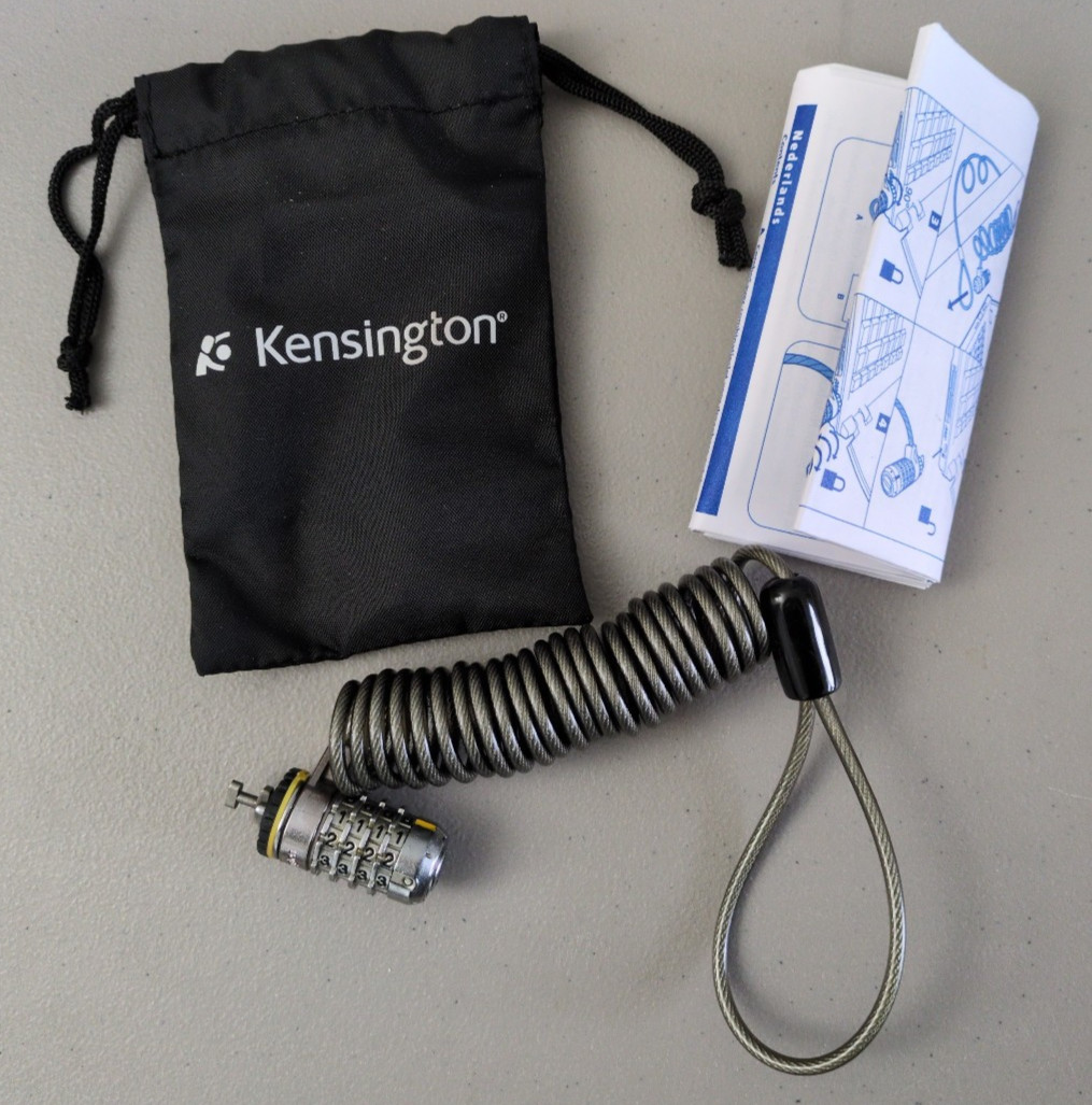 Kensington ComboSaver Combination Cable Lock For Laptops/Notebooks