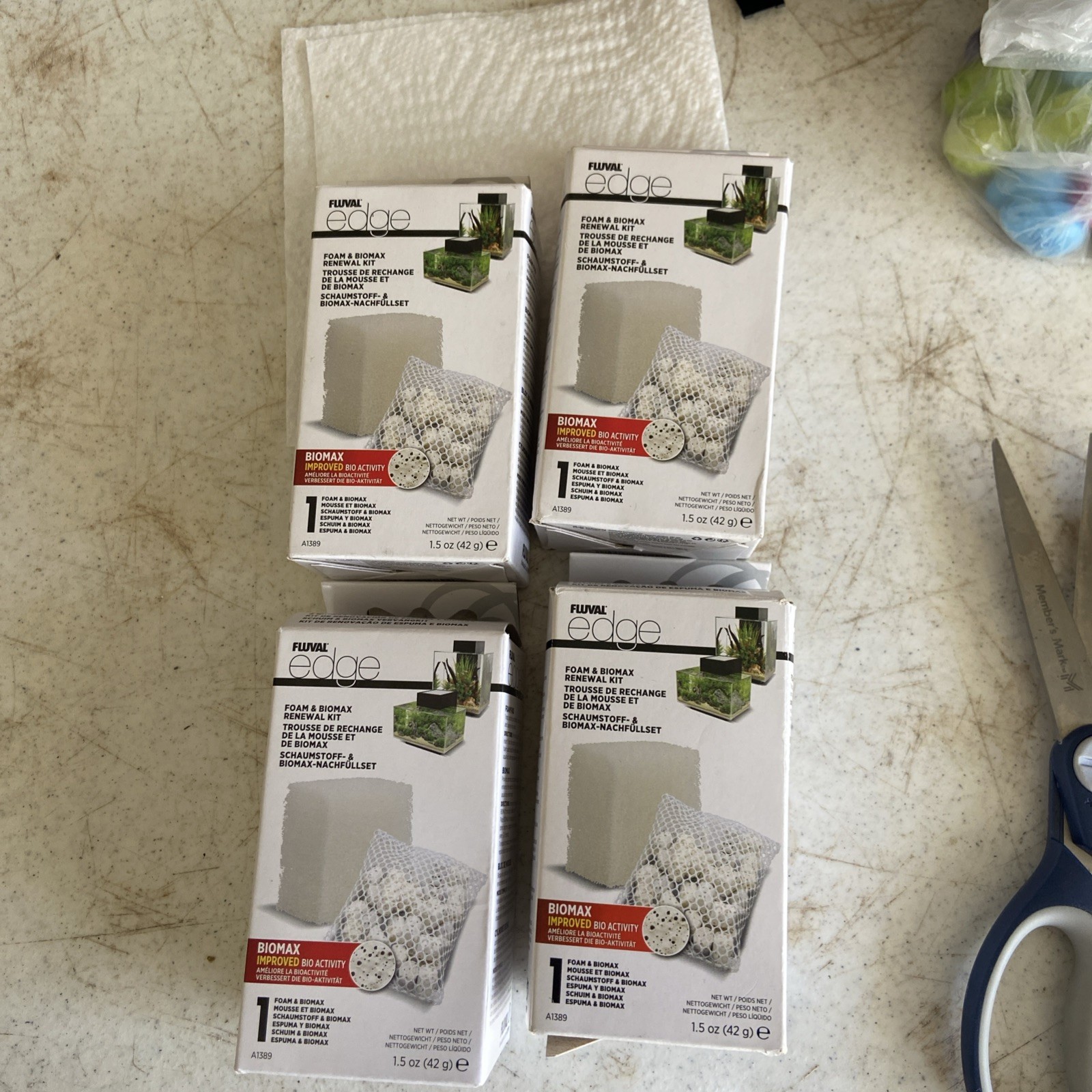 4 FLUVAL EDGE 6 12 FOAM & BIOMAX RENEWAL KIT A1389 20/MINI AQUACLEAR FILTER SIZE