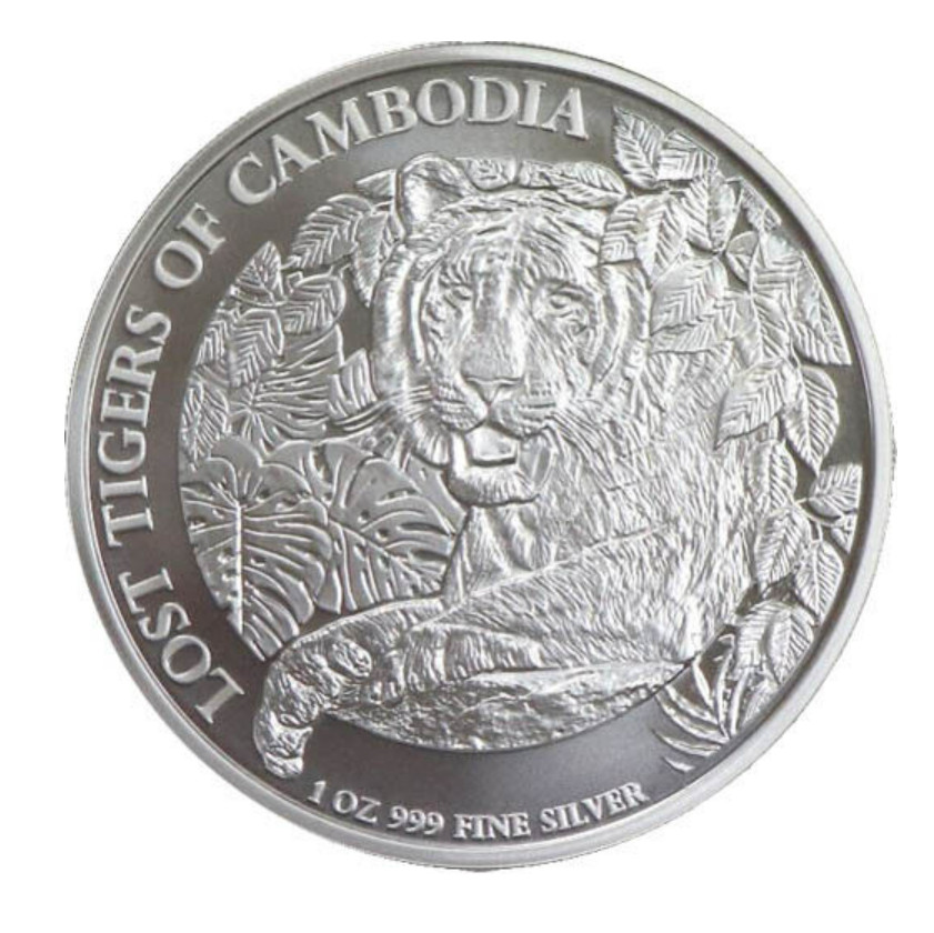 2023 Cambodia Lost Tiger BU 1 oz .999 silver in capsule