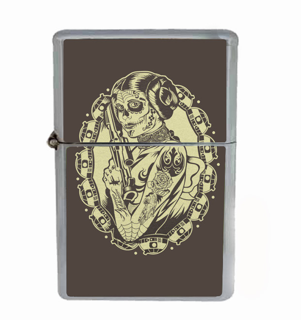 Tattoo Princess Rs1 Flip Top Oil Lighter Wind Resistant