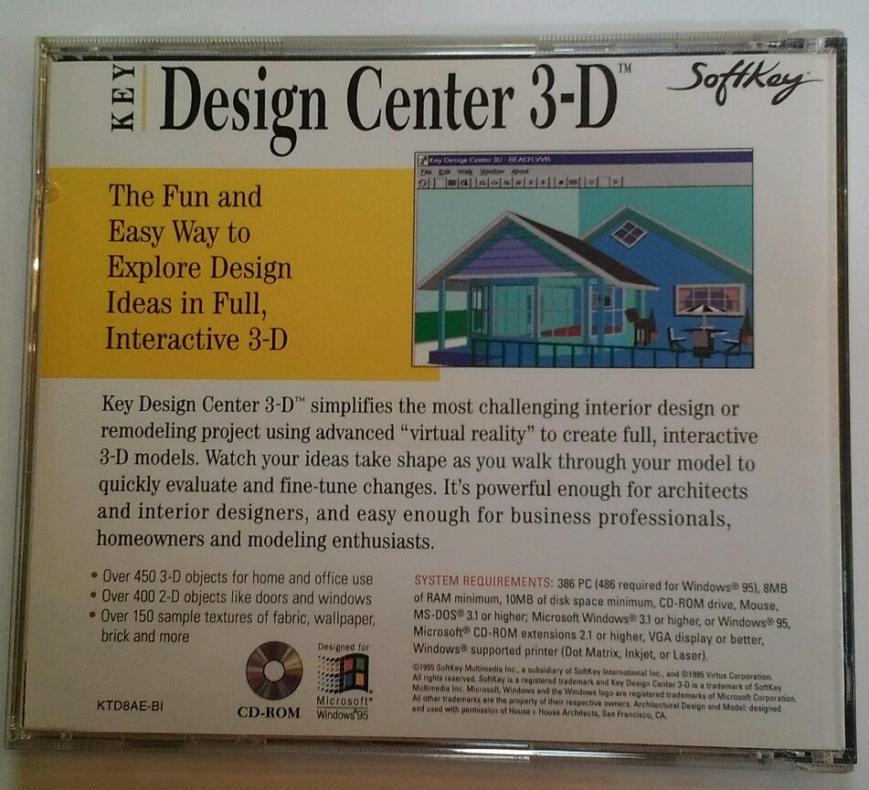 CD Design Center 3-D Vtg 1995 RARE VHTF Retro Tech Softkey