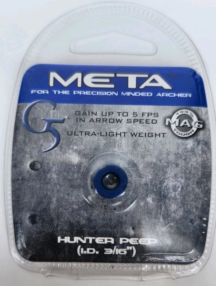 G5 Meta Pro Magnum Hunter Peep - 3/16" -BLUE