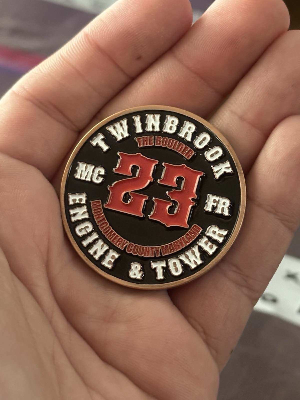 MCFRS Montgomery County Maryland Fire Rescue Twinbrook 23 Challenge Coin