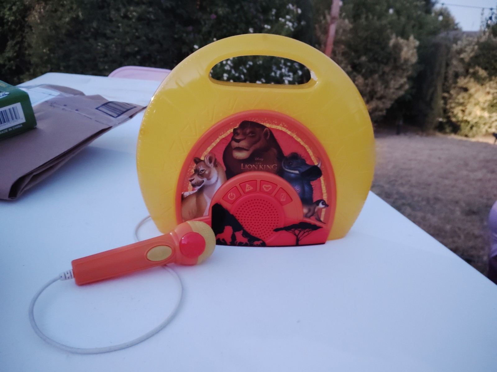 Disney's The Lion King Toy Karaoke Machine Boombox Sing Along System Microphone