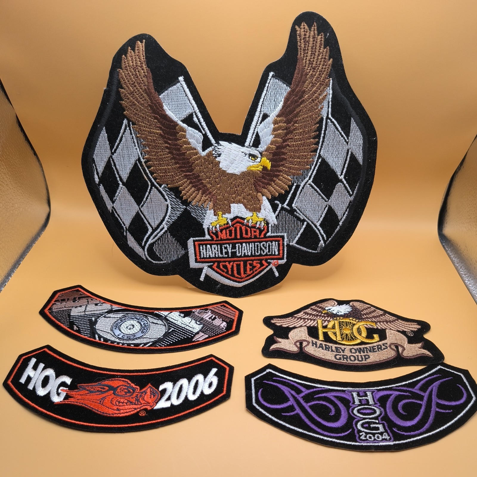 Harley Davidson Motorcycle Club Patches-Lot of 5-Ownership Patches