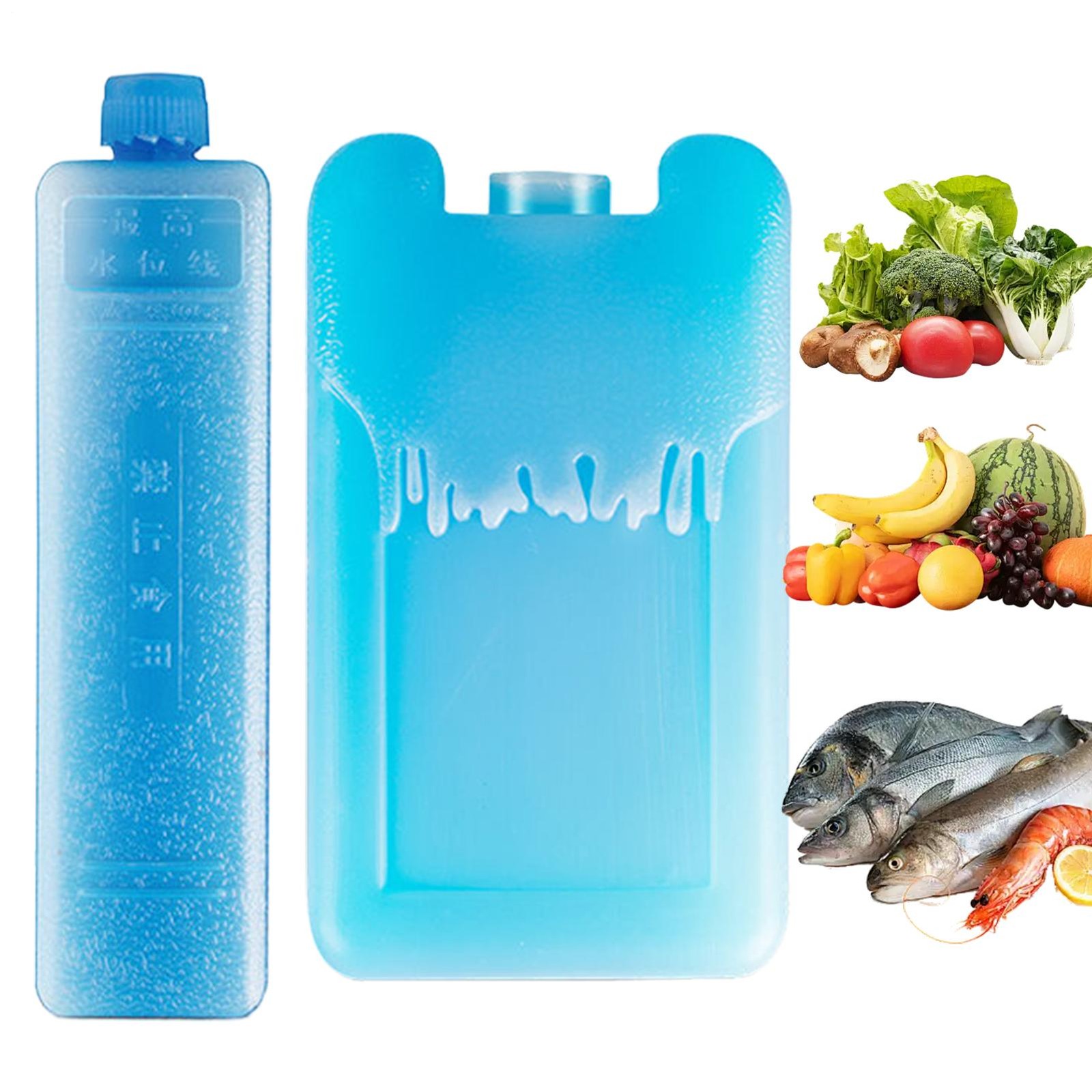 2pcs Reusable Long-Lasting Cold Packs Portable Ice Pack for Lunch Boxes