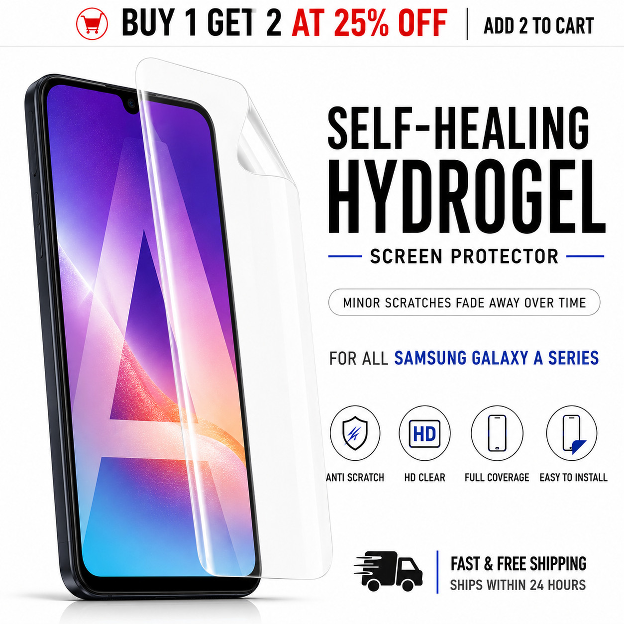 Hydrogel Screen Protector For Samsung Galaxy A55 A35 A25 A15 A05 A06 A56 A36 A26