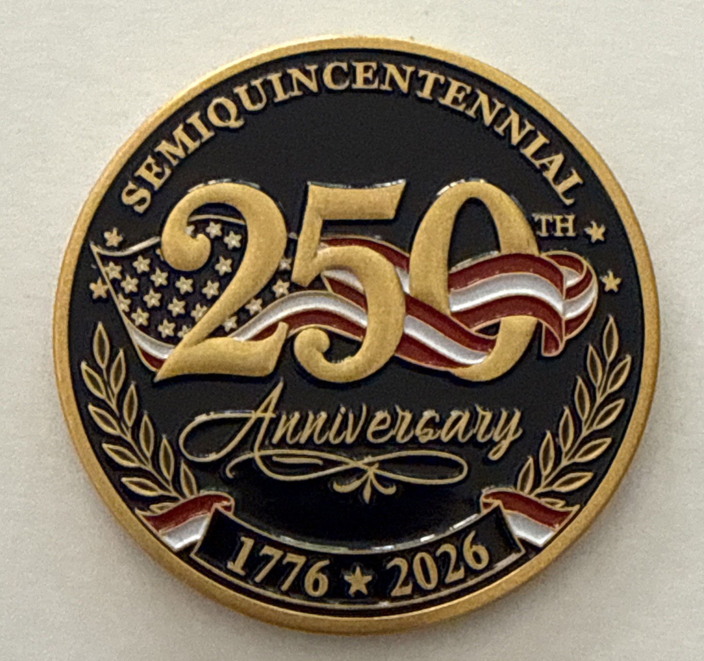FBI America 250th Anniversary Logo Challenge Coin
