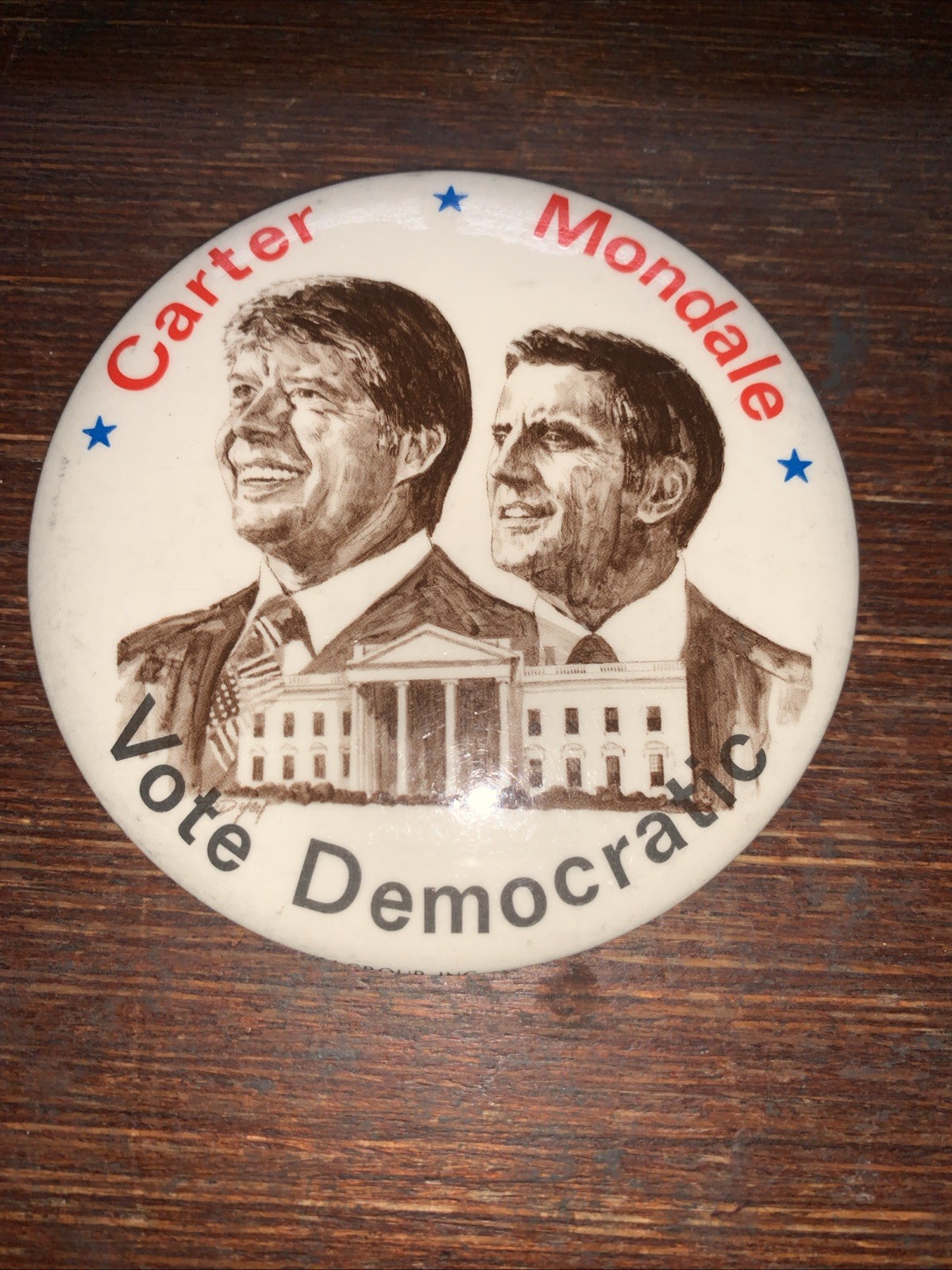 Carter Mondale 3.5 Inch Political Campaign Pinback Button