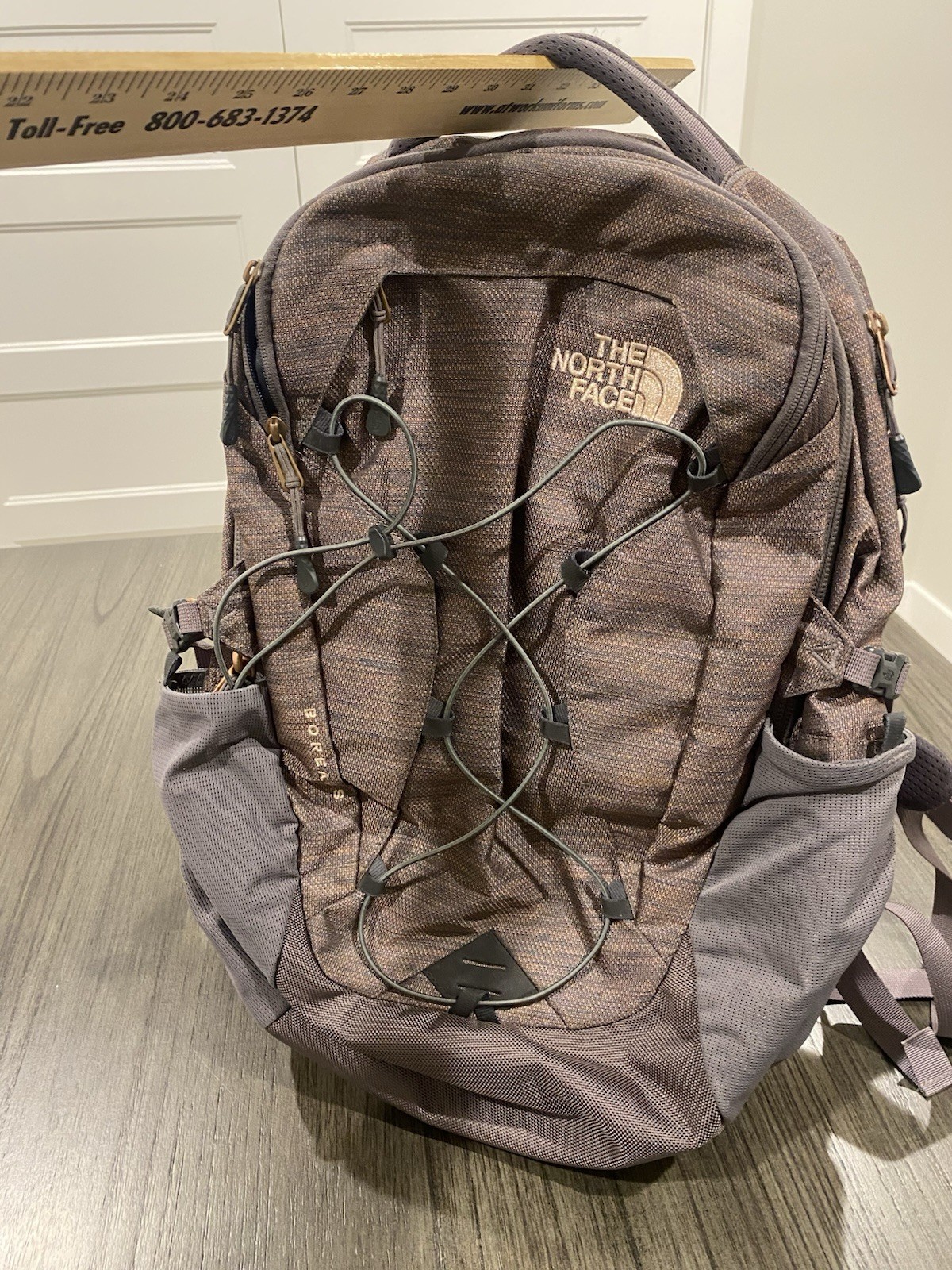 THE NORTH FACE Borealis Commuter Laptop Backpack Grey Teal Hiking Camping