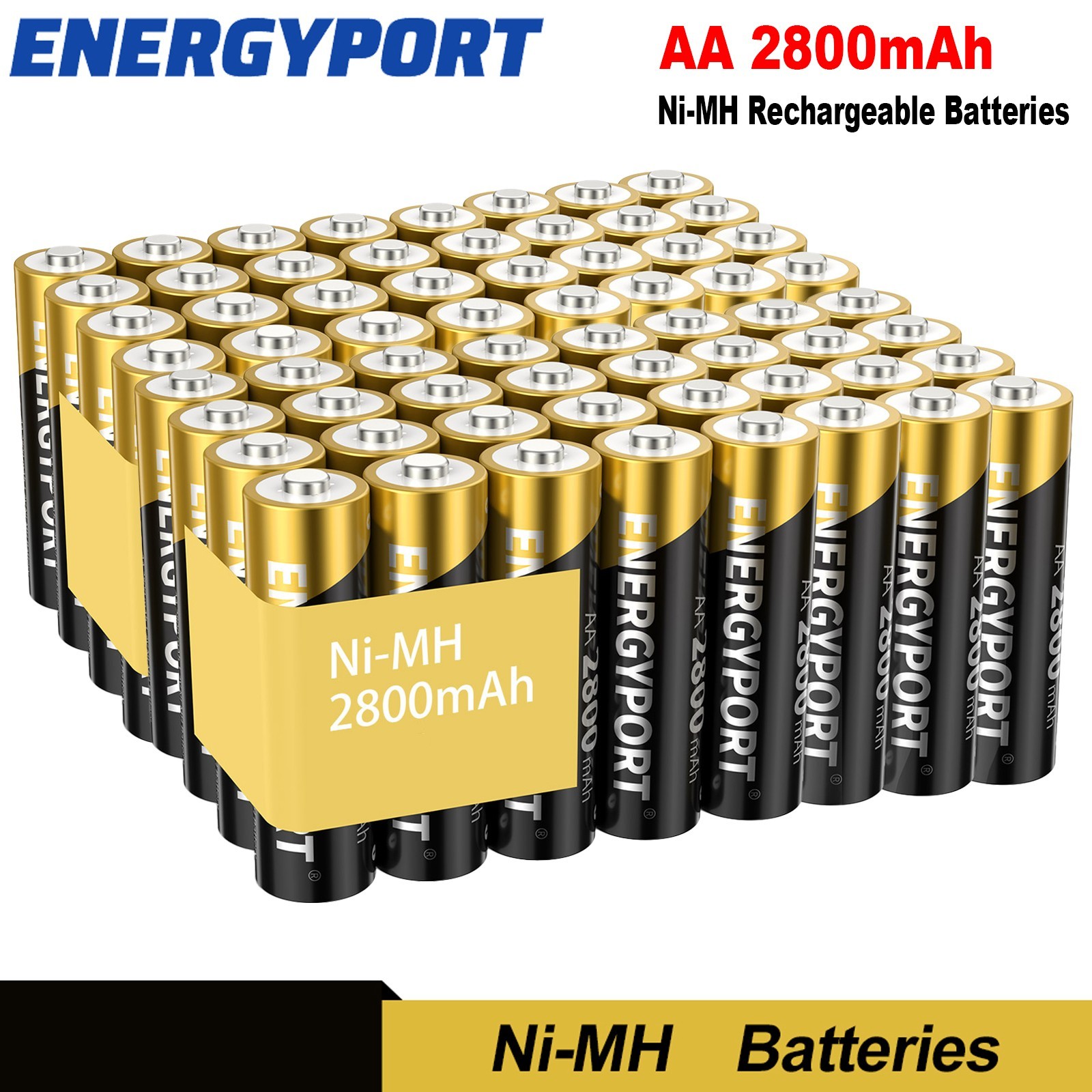 Lot AA Rechargeable Batteries Ni-MH 2800mAh 1.2V Garden Solar  Light LED Battery