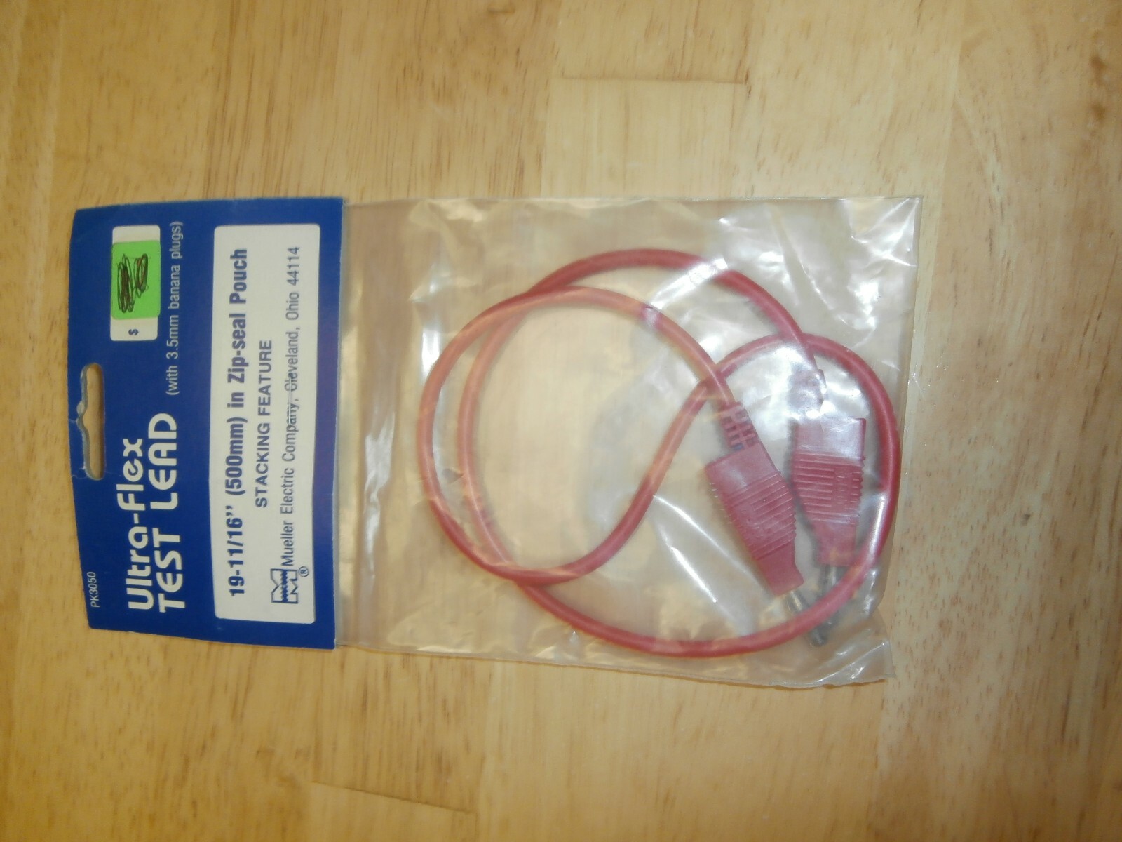 MUELLER 3050 RED STACKABLE BANANA TO BANANA PLUG ULTRA FLEX 19"