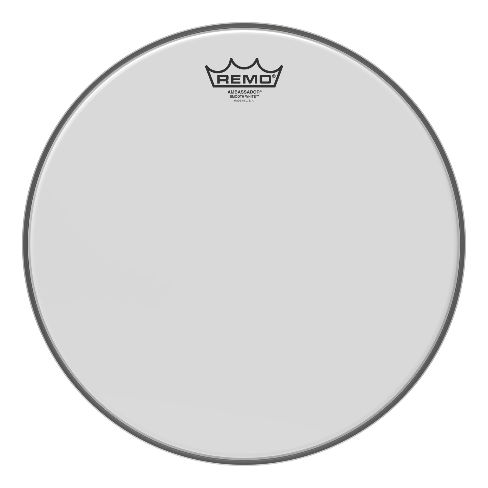 Remo - BA-0214-00- - Batter, Ambassador, Smooth White, 14" Diameter