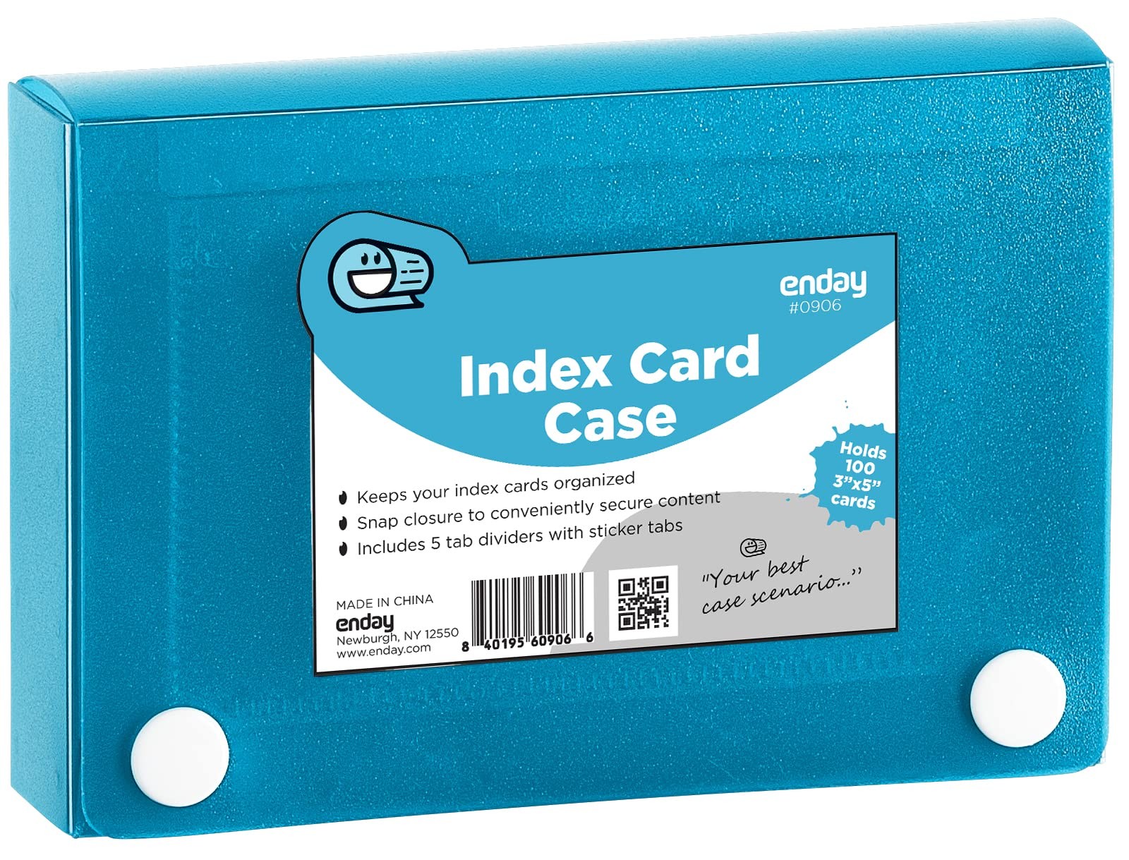 Portatarjetas azul, estuche organizador tarjetas memoria 3x5, caja de archivo.