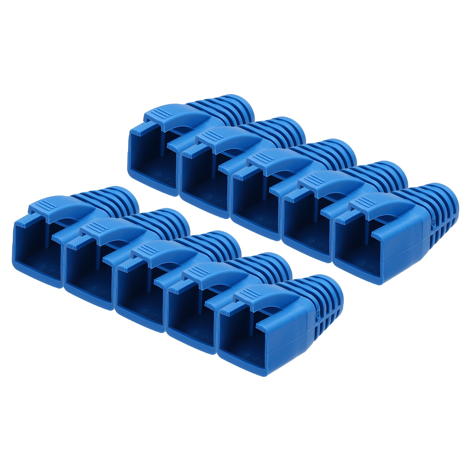 50 Pack Boot Cover, Cat6A Cat7/7A 8mm (Blue)