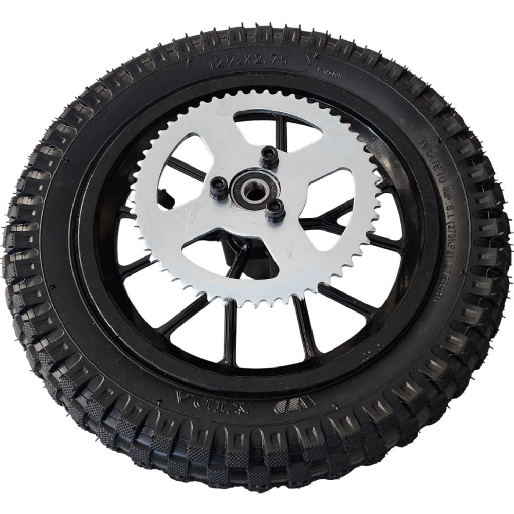 MotoTec Alien Dirt Bike Rear Wheel Complete - 12.5x2.75