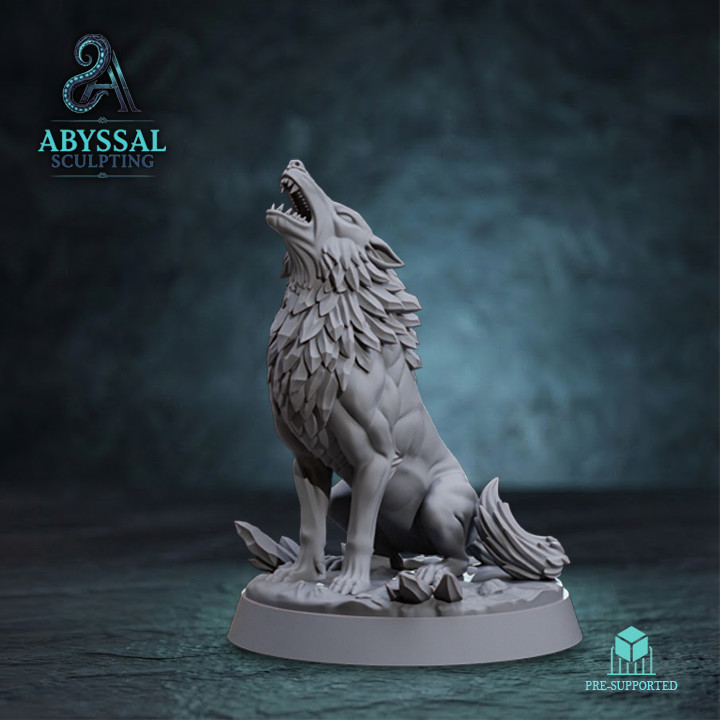 Dungeons and Dragons, DND TTRPG, Wargaming - Large Monstrosity - Ice Winter Wolf