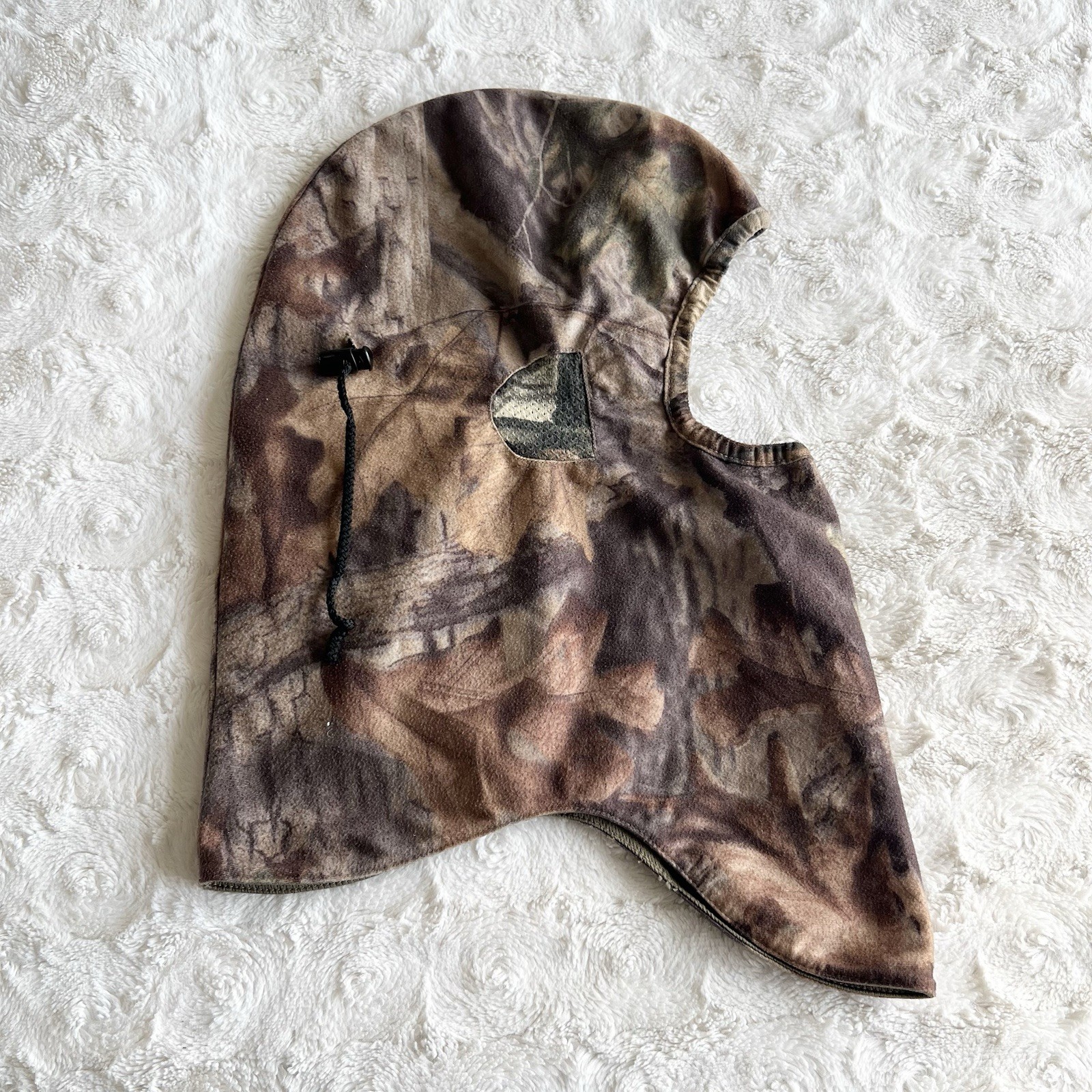 Vintage Cabelas Balaclava Ski Mask Adult OS Brown Camo Outdoor Timber Hunting