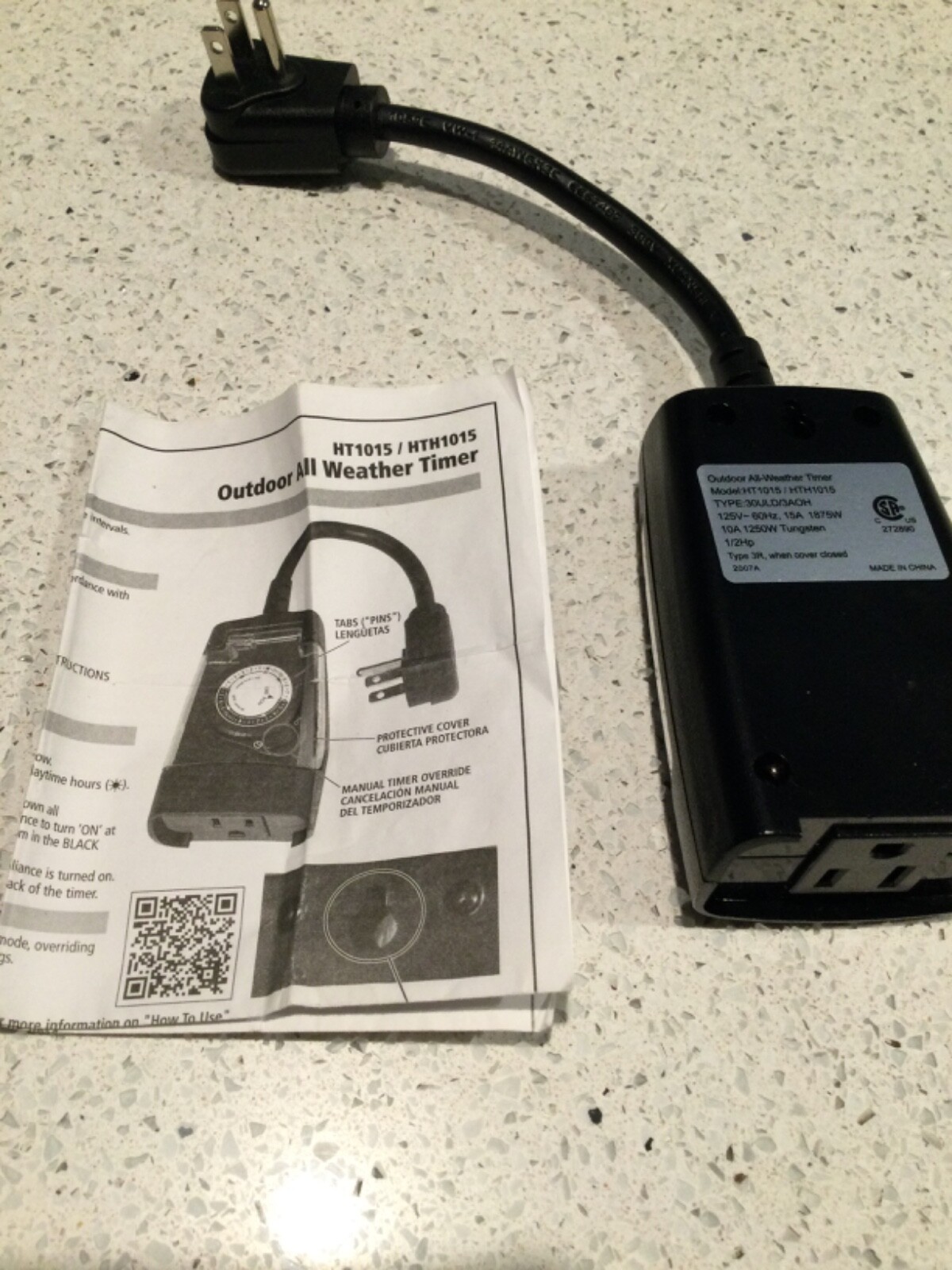 Outdoor Plugin Timer Switch Add On Two Outlet Weatherproof Count down Automatic