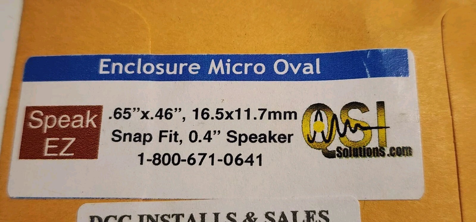 OSI HO Scale Speak EZ .65"x.46", Snap Fit 0.4" Speaker