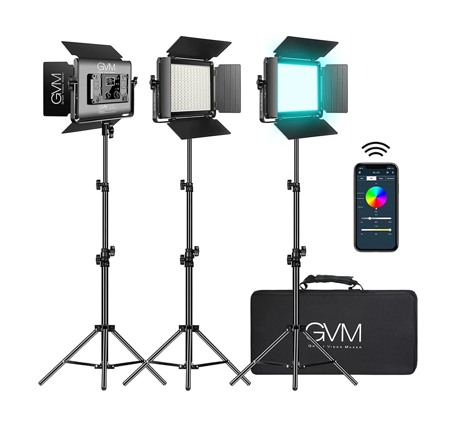 GVM RGB LED Video Light with Bluetooth Control, 880RS 60W Photography Lightin...