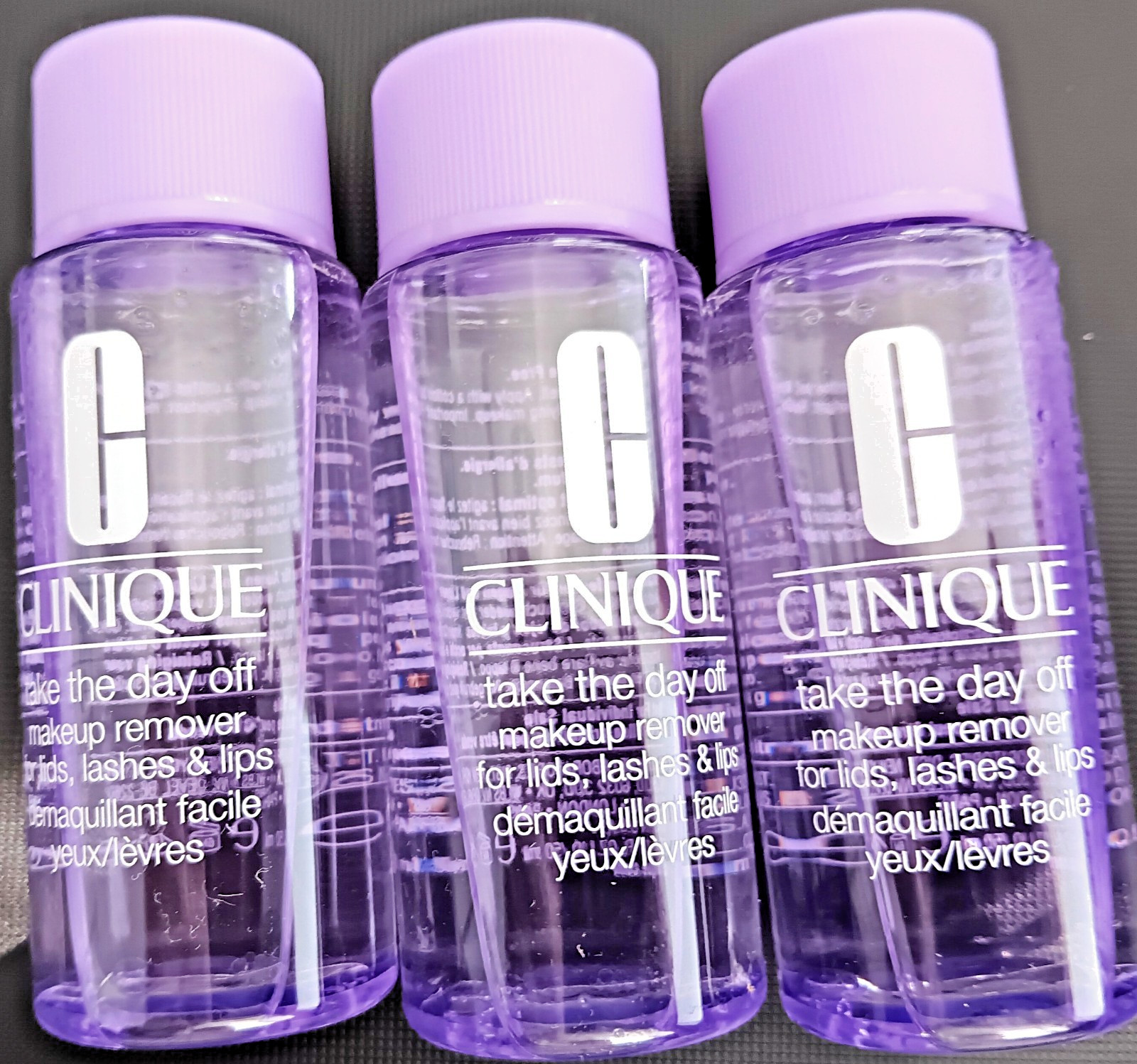 NEW  3 x Clinique Take The Day Off Makeup Remover For Lids, Lashes & Lips 1.7oz