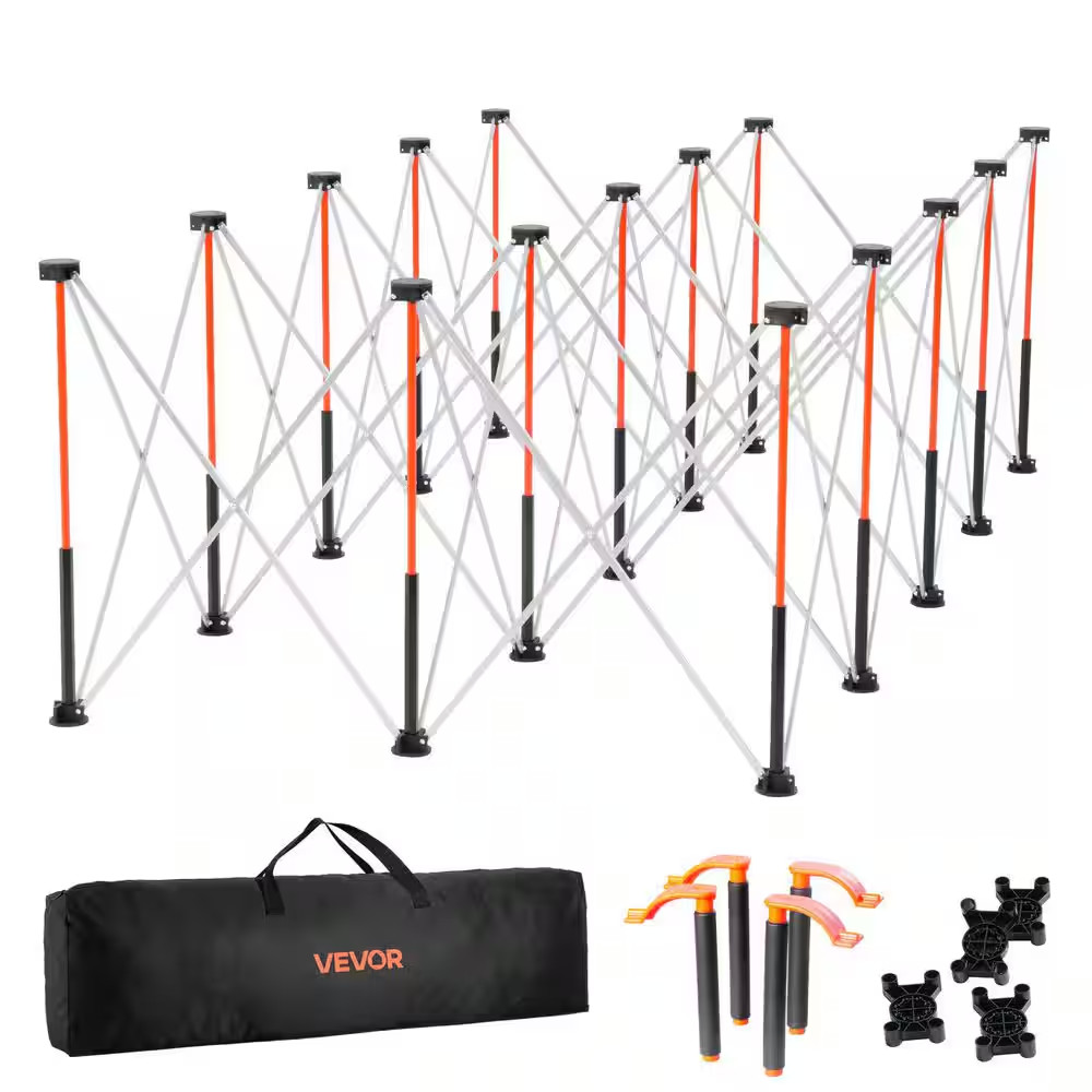 Portable Folding Workstand, 8.05 X 4.13 Ft. Collapsible Workbench, 6000 Lbs. Wei