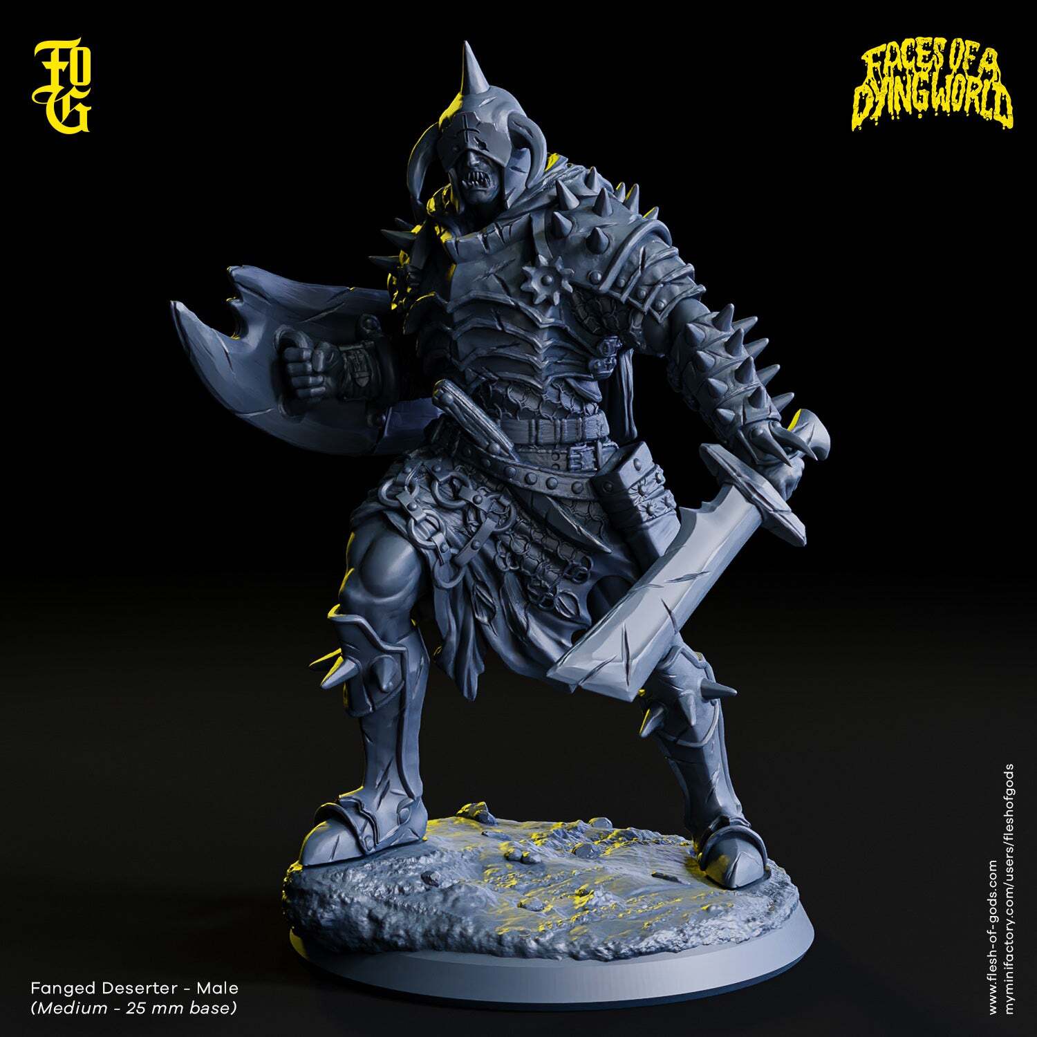 Fanged Deserter (Male) - Faces of a Dying World - Flesh of Gods - Wargaming D&D