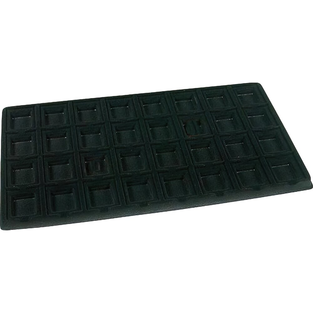 5 Black 32 Compartment Puff Earring Cards Displays