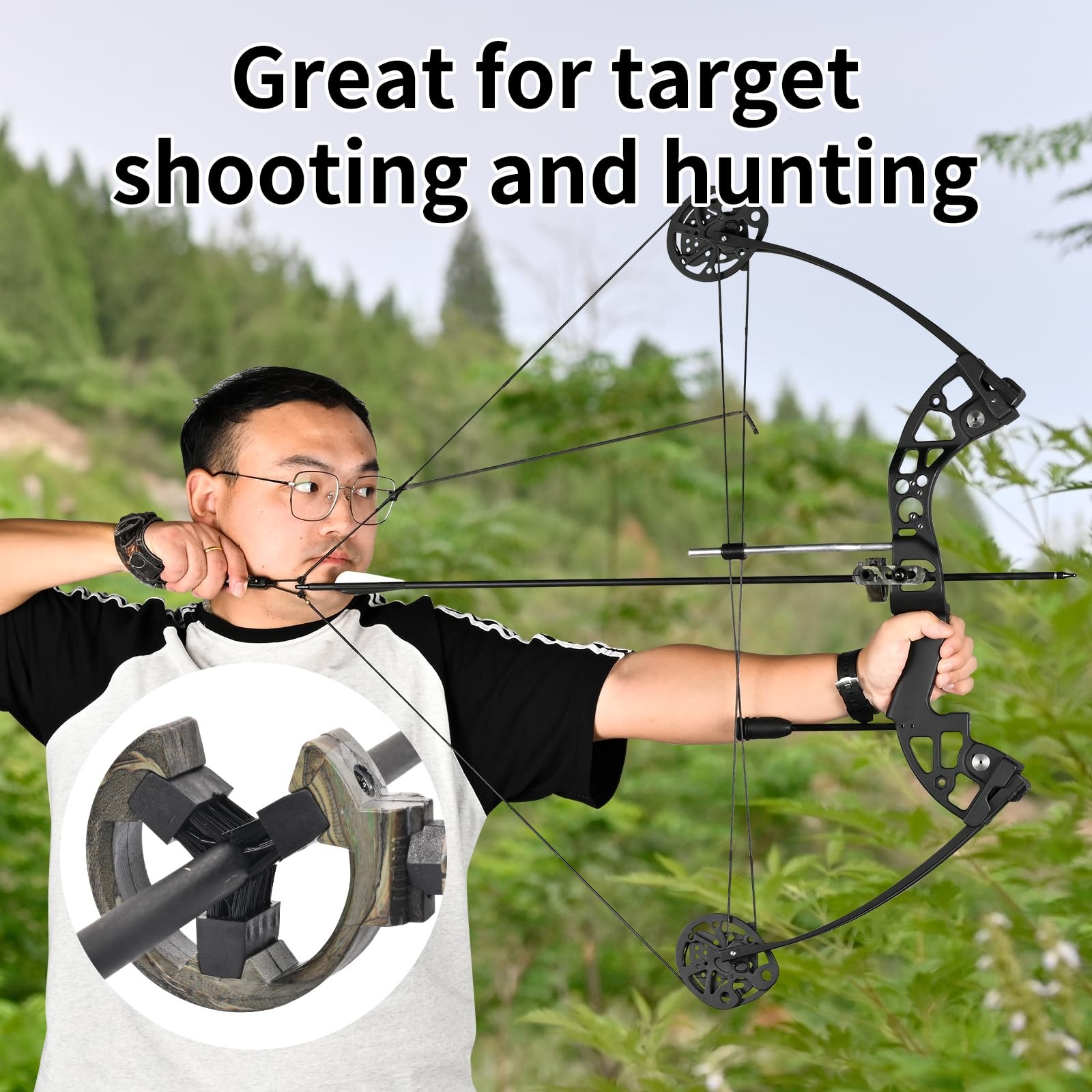 Archery Arrow Rest Capture Whisker Brush Biscuit Arrow Rest for Compound Bow/...