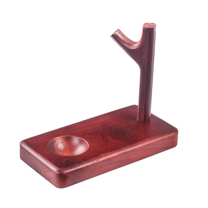 Tom's Wheezes Wooden Tobacco Pipe Stand Holder for Smoking - Wood