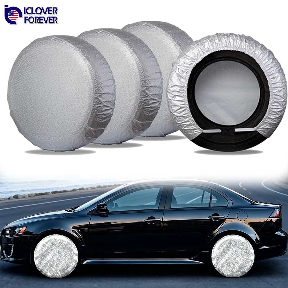 26"-32" Waterproof Tire Covers Wheel&Tyre RV Trailer Camper Sun Protect Set Of 4