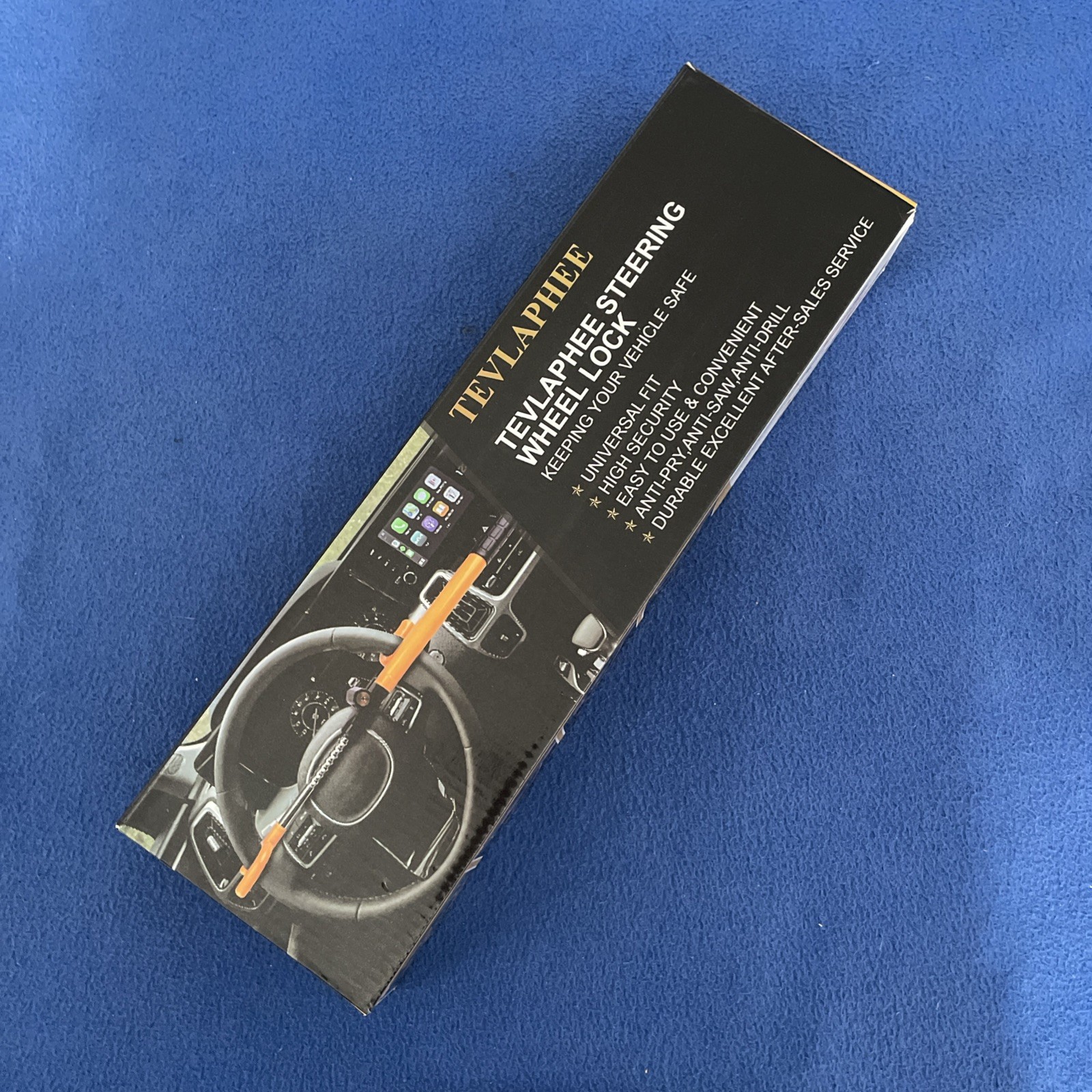 Tevlaphee Steering Wheel Lock Anti Theft Car Device Universal