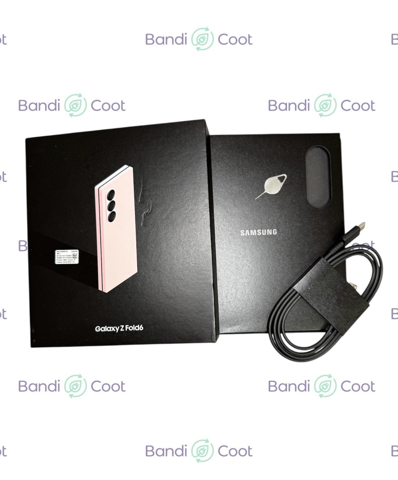 Samsung Original Galaxy Z Fold 6 Empty Box - Charging Cable & SIM Pin Optional