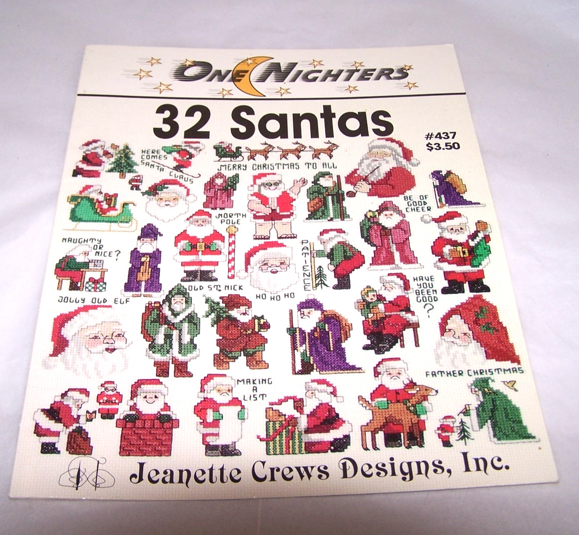 Jeanette Crews Designs - 32  Santas Cross Stitch Pattern 1996