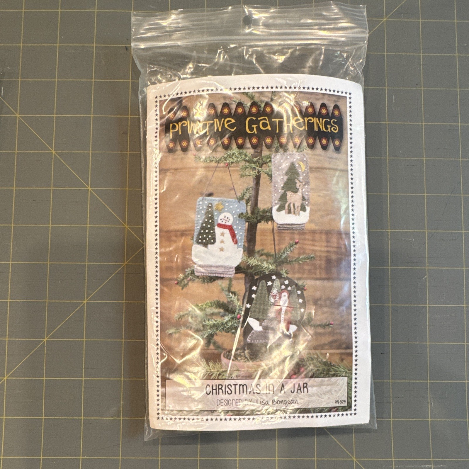 Primitive Gatherings Christmas Snow Jar Applique Quilt Pattern PM-529