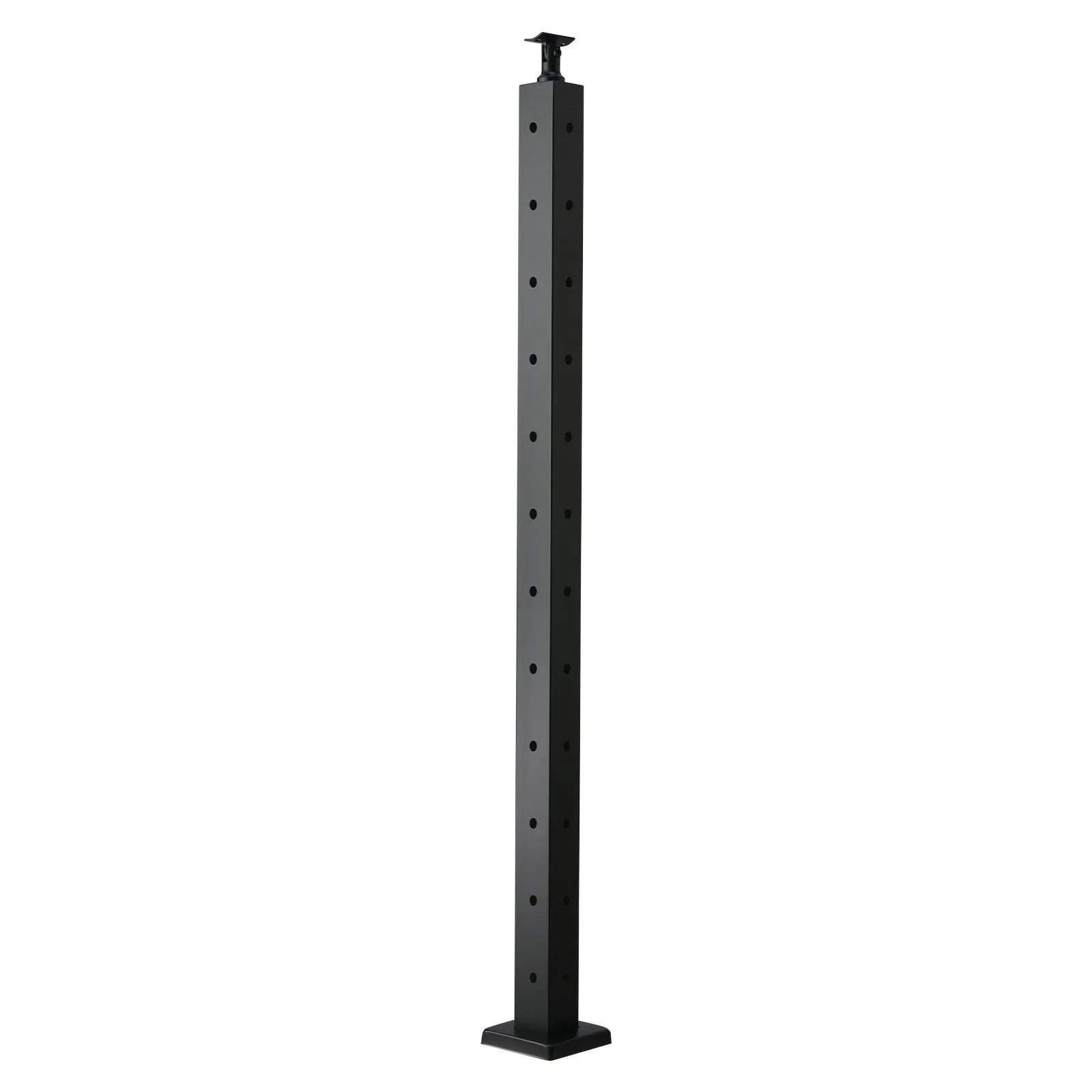 Cable Railing Post, 42x2x2 Inch Corner Railing Post, with L-Shaped Pre-Drilled