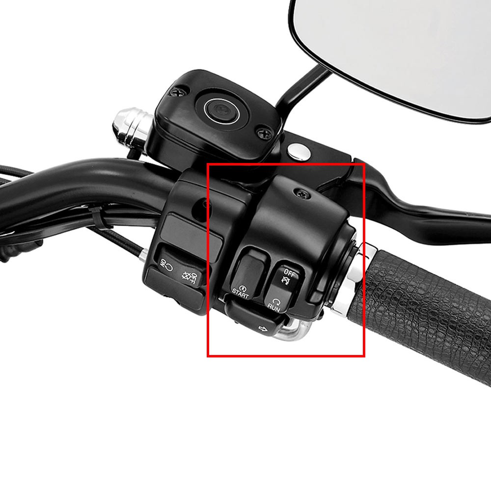 Black Switch Housing Cover w/ Button Caps For Harley Sportster XL Dyna Row Rider