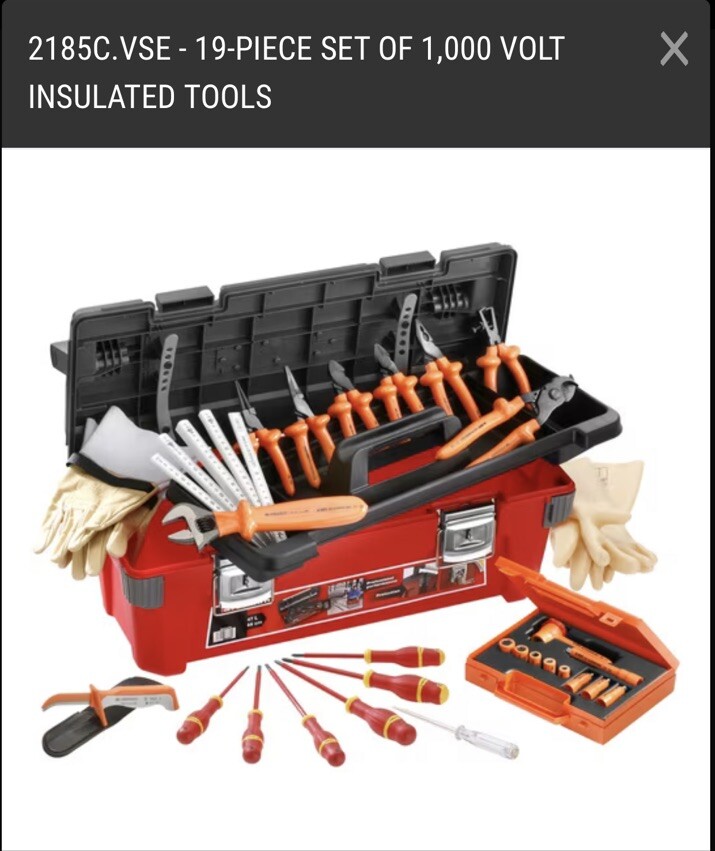 Facom 19pc 1000v Insulated Electrical Tool Set 2185C.VSE NEW